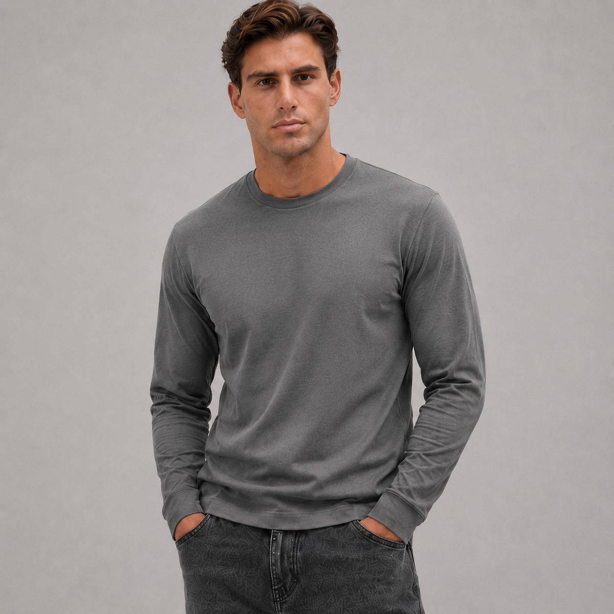 The Classic Longsleeve - Stone Grey