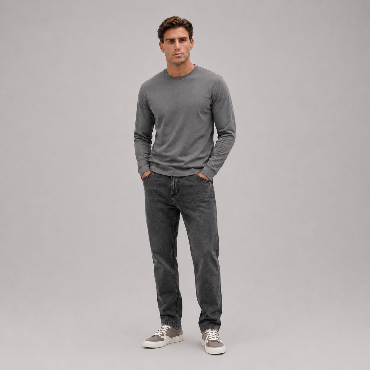 The Classic Longsleeve - Stone Grey